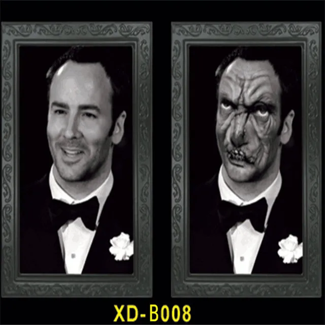 2 Hallow kids Toys 3D Ghost Photo Frame Horror Pictures Frame Changing Face Ghost Halloween Party Decor Halloween Decoration Props - Цвет: 2