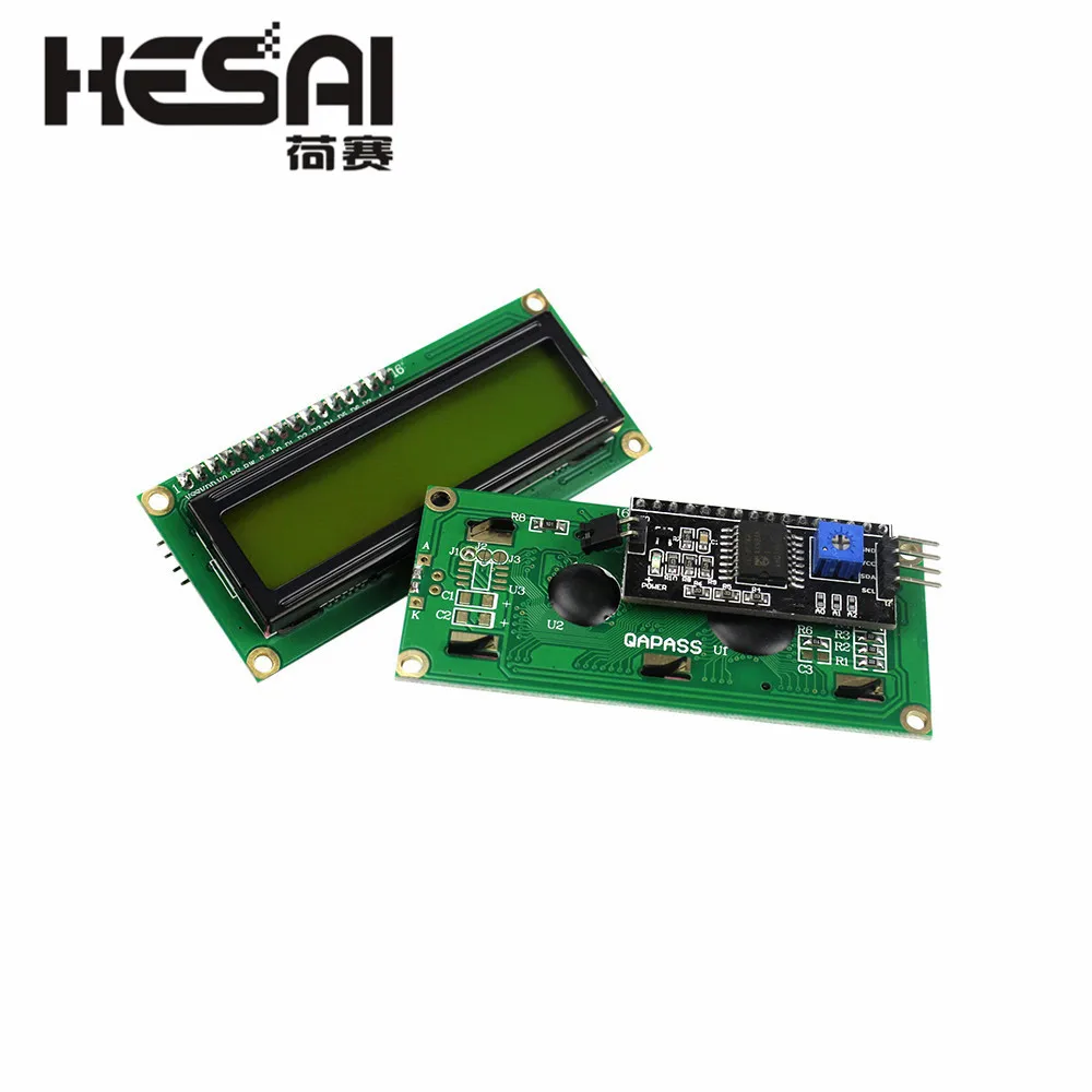 1602 ЖК модуль синий/желто зеленый экран с IIC/I2C 16x2 подсветки LCD + I2C IIC 5V Для arduino DIY