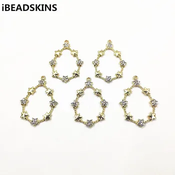 

New arrival! 41x29mm 50pcs zinc Alloy with Rhinestone Drop-shape Charm for Necklace,Earrings parts,hand Made Jewelry DIY