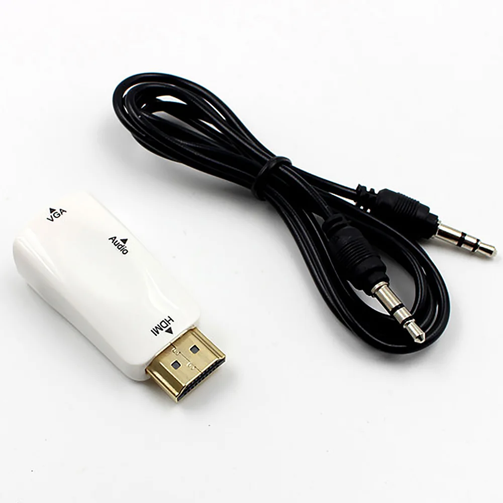 1080P HDMI Мужской к VGA Женский адаптер видео конвертер с аудио выходом N3