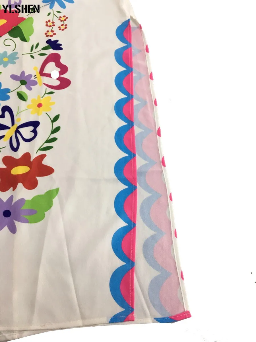 White African Dresses for Women 2019 Fashion Robe Boubou Africain Long Dress Butterfly Print Basin Riche Dashiki African Clothes 13