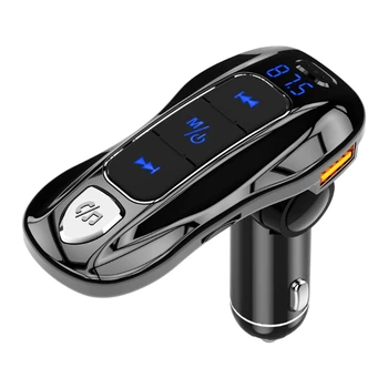

Car FM Transmitter Bluetooth 5.0 Stereo MP3 Player Wireless Handsfree Car Kit support Siri Type-C PD Fast Charger