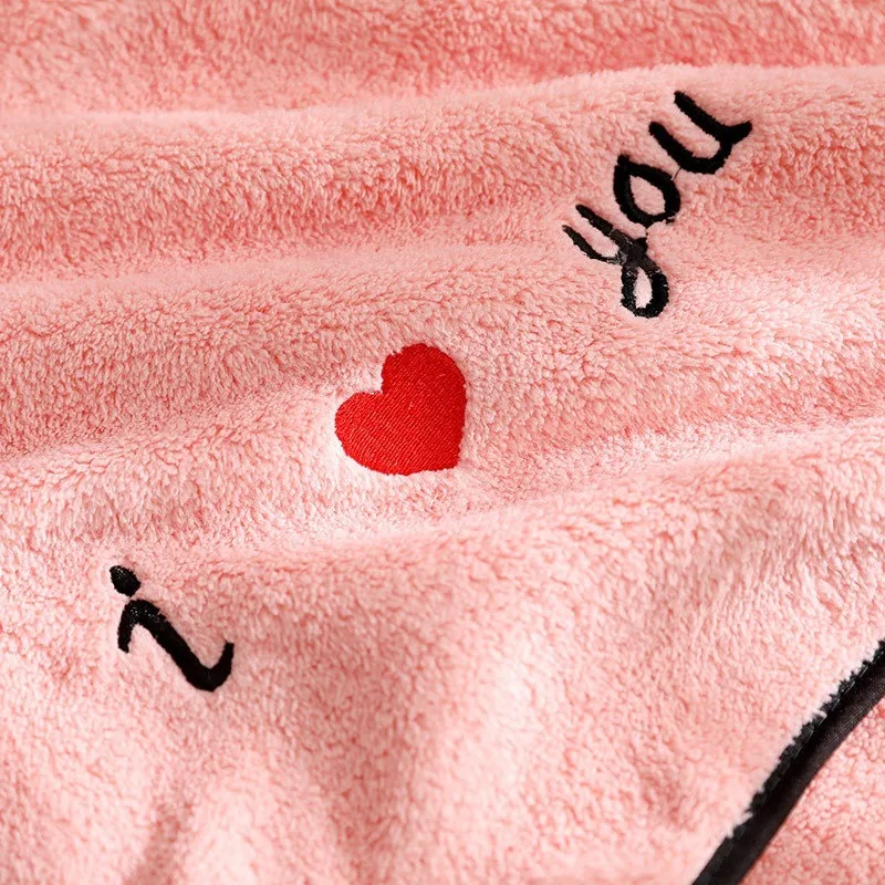 I Love U двухстороннее быстросохнущее банное полотенце, мягкое домашнее текстильное быстросохнущее полотенце s для фитнеса, пляжа, мужчин, женщин, влюбленных пар
