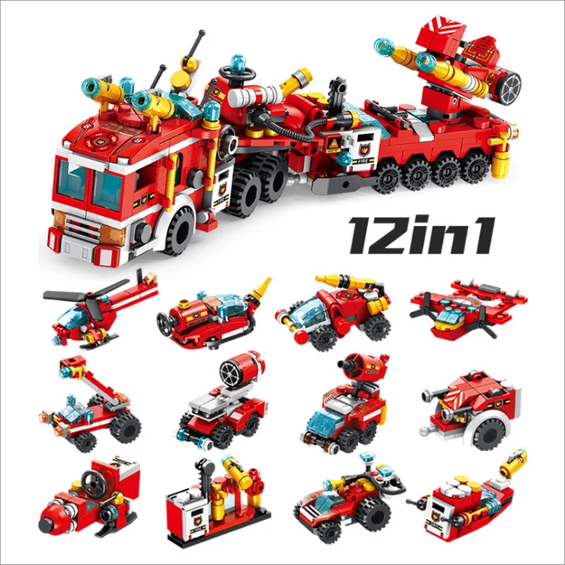 25 моделирование городской пожарной команды Fit Lego Грузовик Автомобиль