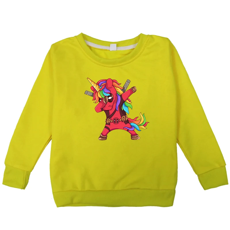 Deadpool Kids Cotton Sweatshirts Spring Autumn Hoodies for Boys Girls Long Sleeve Tops Baby Hoodies Casual Boy Sweatshirts