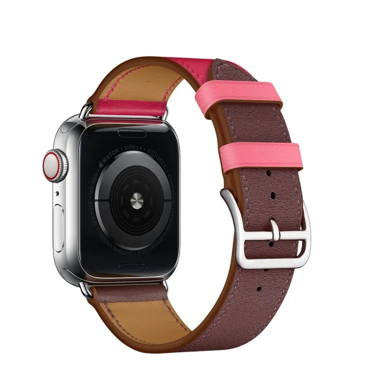 Одинарный Тур ремешок для apple watch серии 5 4 3 2 1 Swift кожаный ремешок для iWatch Наручные Классические ручной работы noir 40 44 мм ремешок