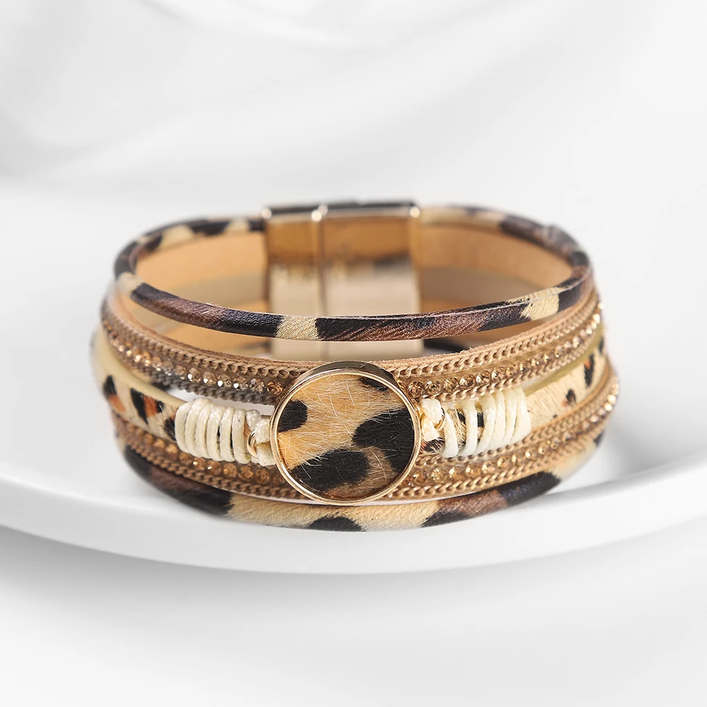 WYBU Four Styles Charm Leopard Bracelets for Women Teen