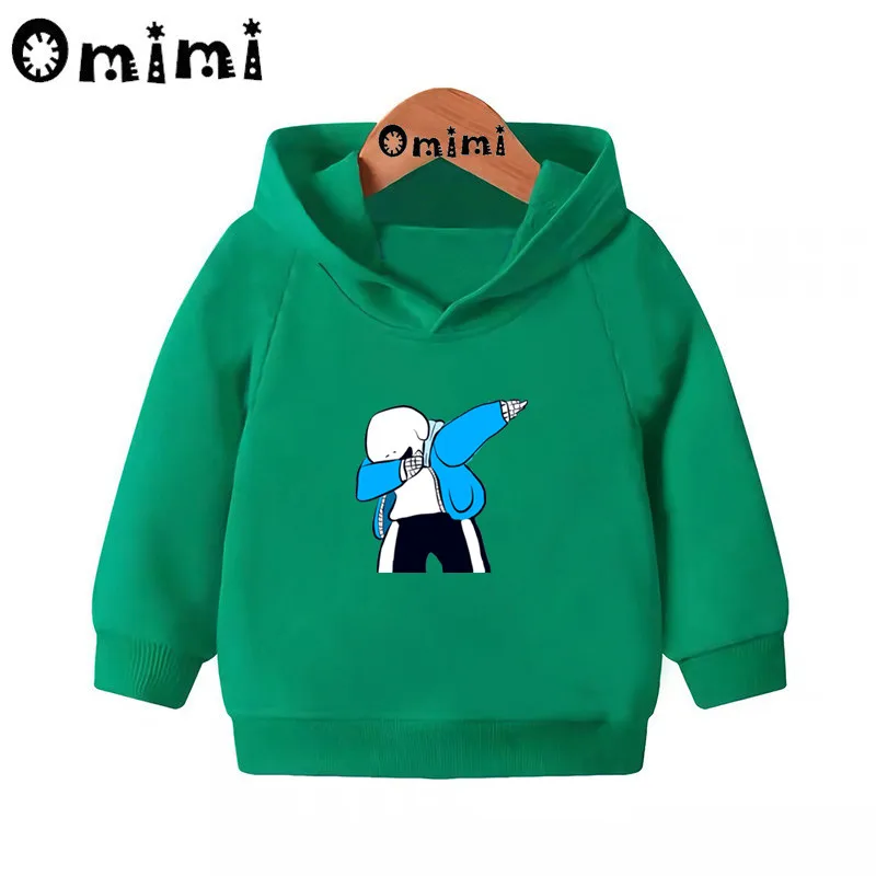 Толстовки с героями мультфильмов «Dabbing Undertale Sans»; детские толстовки с капюшоном; крутой пуловер для малышей; топы для девочек и мальчиков; осенняя одежда; KMT3053