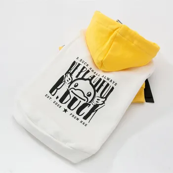 

OUYXR Dog spring Clothes Sport Cute Cottot small duck Hoodie Puppy Clothes For Small Dogs