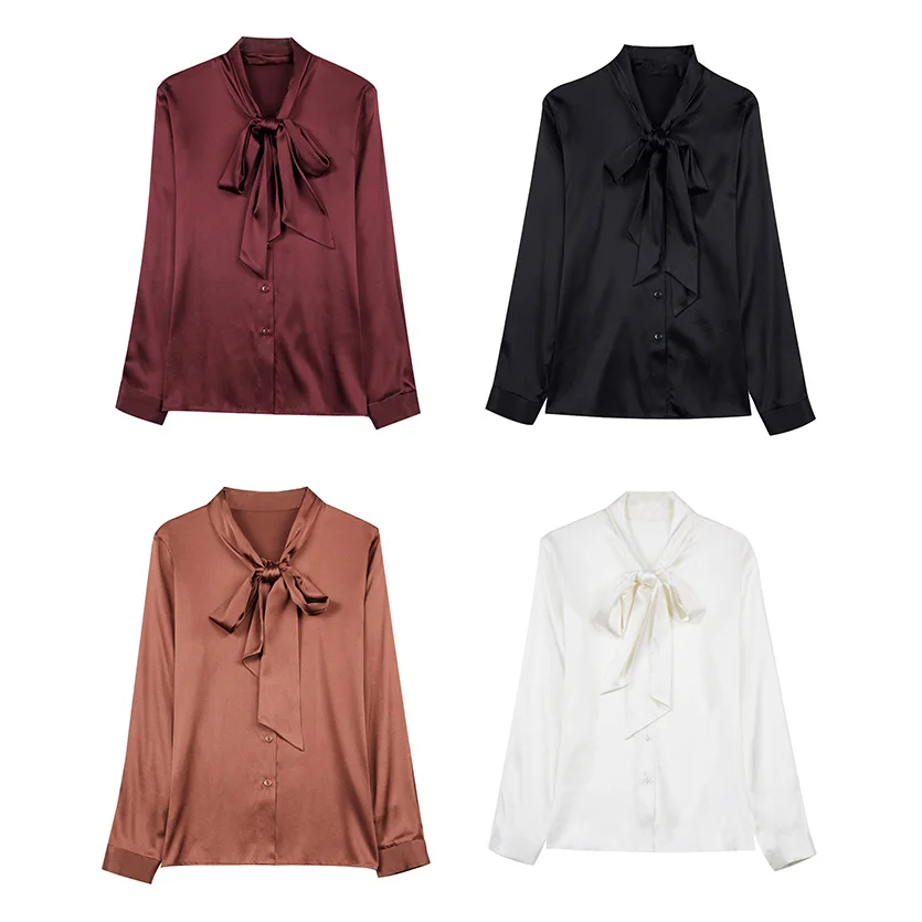 SuyaDream Silk Blouses Woman 95%Silk 5%Spandex