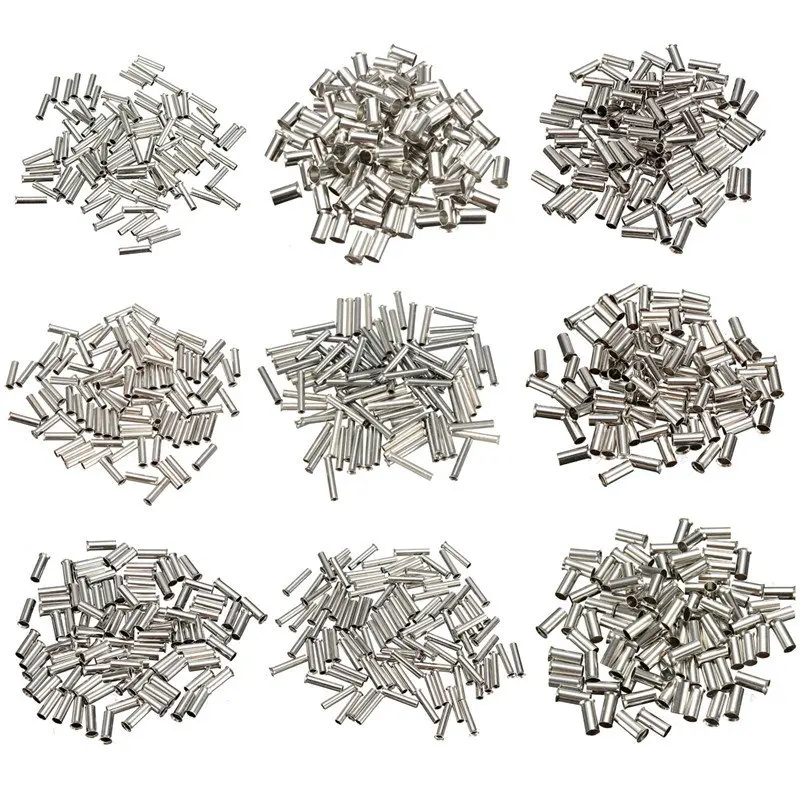 

100Pcs/P 0.5mm-16mm 9 Types Bootlace cooper Ferrules kit set Wire Copper Crimp Connector Insulated Cord Pin End Terminal