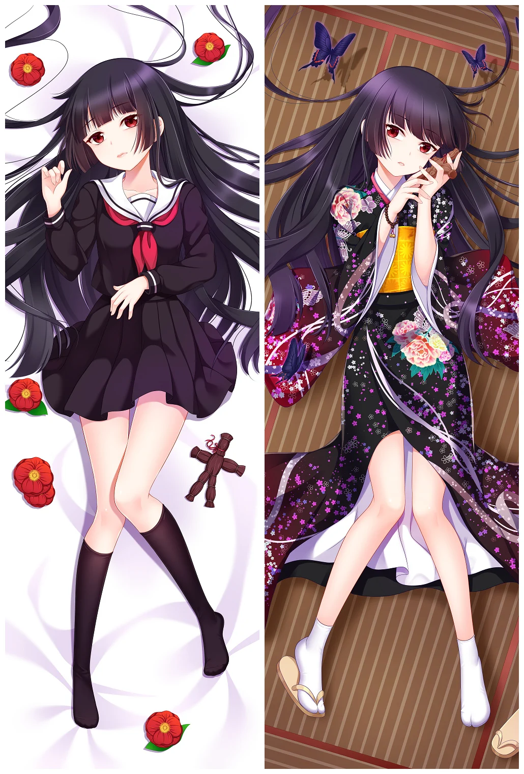 抱きアニメ地獄少女閻魔あい両面プリント等身大ボディ枕カバーかわいい裸 Aliexpress ホーム ガーデン