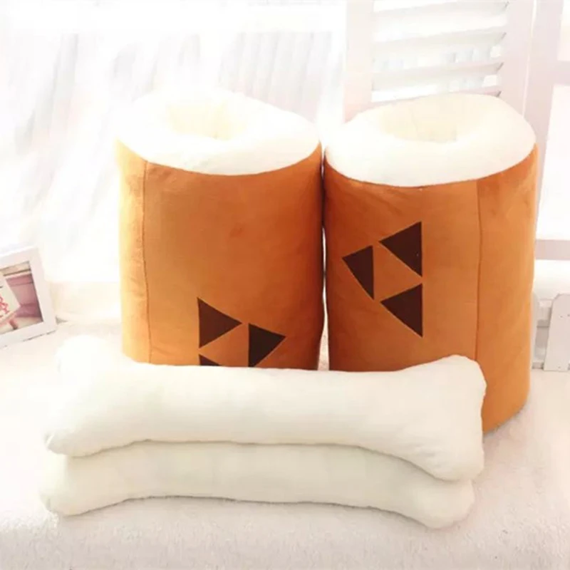 Game Monster Hunter Roast Meat Bones Stuffed Plush Hold Pillow Cute Bolster Nap Pillow Gifts for Kids