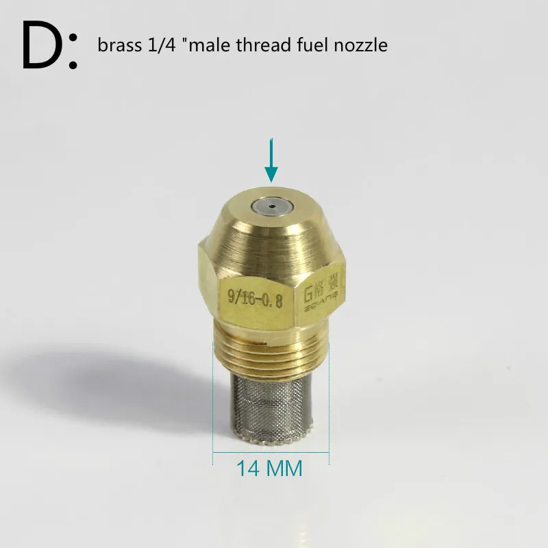 Нержавеющая сталь/латунная масляная насадка для горелки отработанного масла, латунная масляная Форсунка тумана, масляная форсунка распылителя