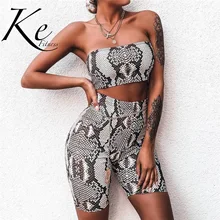 KE, Новинка осени,, топ со змеиным принтом, спортивный костюм, женские трендовые штаны, облегающие брюки, длинные шорты, высокая талия