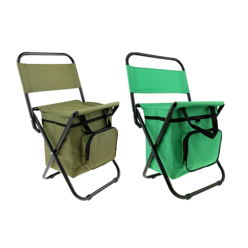 

Portable Cooler Bag and Folding Chair All In One Camping Picnic Fishing Festival Stool with Backrest
