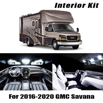 

17pcs Bright Auto Interior LED Light Bulbs White Canbus Kit For 2016-2020 GMC Savana Map Dome Vanity Mirror Lamp