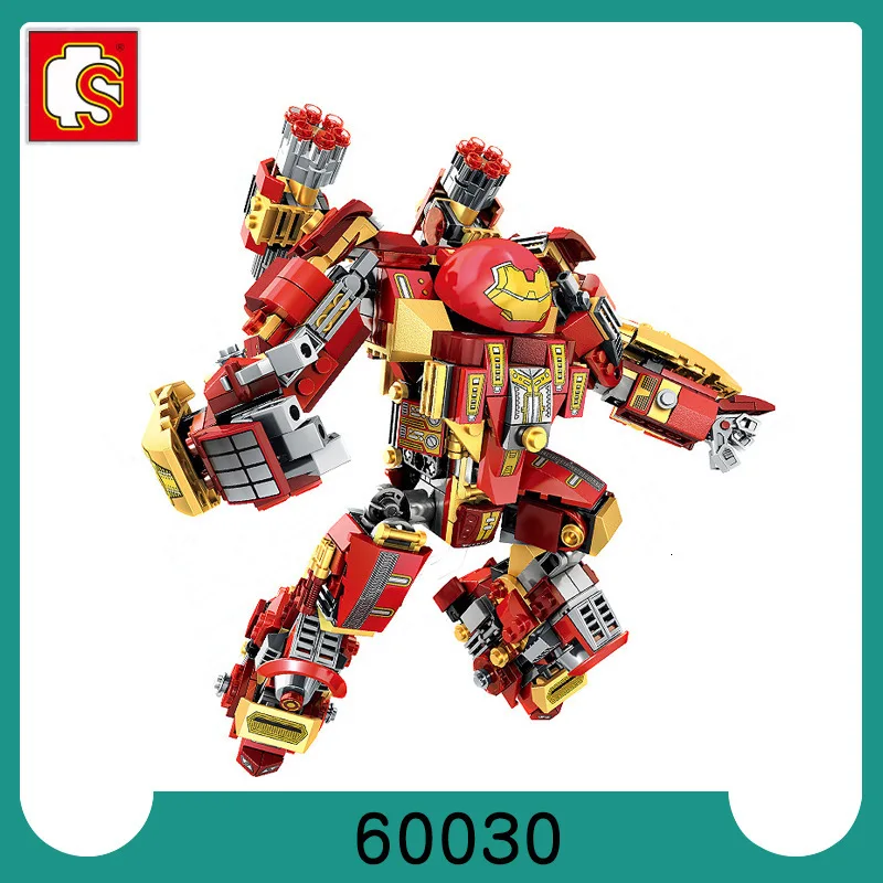 

Semper 60030 Hero Series Red Mecha Mk44 Building Block Children Alpinia Oxyphylla Assembling Small Grain Toys