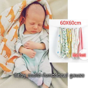 

Muslin Organic cotton Baby Towels Scarf Swaddle bath Towel Newborns Handkerchief Bathing Feeding Face Wipe Washcloth
