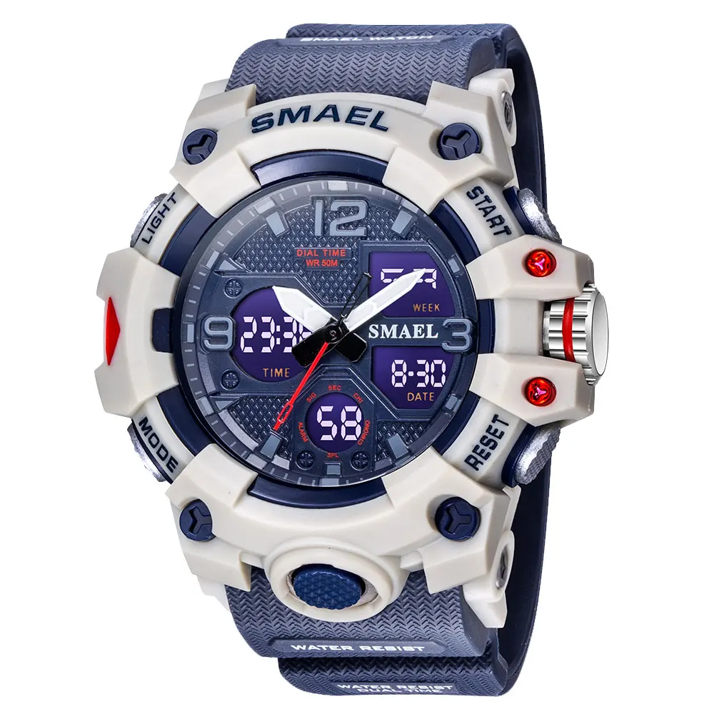 smart heart rate sports watch SMAEL Men Sports Digital Watches Dual Time Quartz Wristwatch Orange Chronograph Waterproof Stop Watch часы мужские relogio reloj Sports Watches luxury Sports Watches