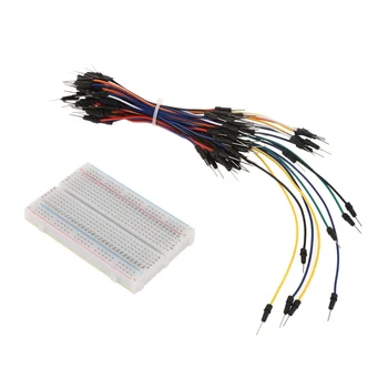 

New Mini Prototype test board deck, 65pcs Breadboard Wire cable & Power Supply