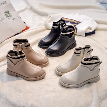 

NEW 2019 girls boots fashion kids boots for baby girls autumn winter cotton warm Brand little children martin shoes