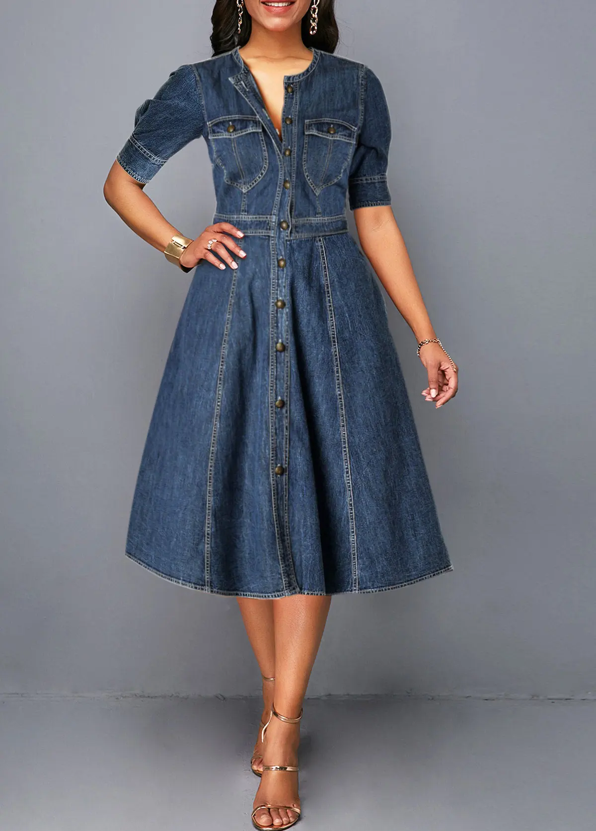 ladies denim dress