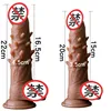 Супер огромный реалистичный мягкий силиконовый фаллоимитатор на присоске для женщин, колючие электрические приборы для перемешивания качающийся фаллоимитатор вибратор, интимные игрушки для женщин ► Фото 2/6