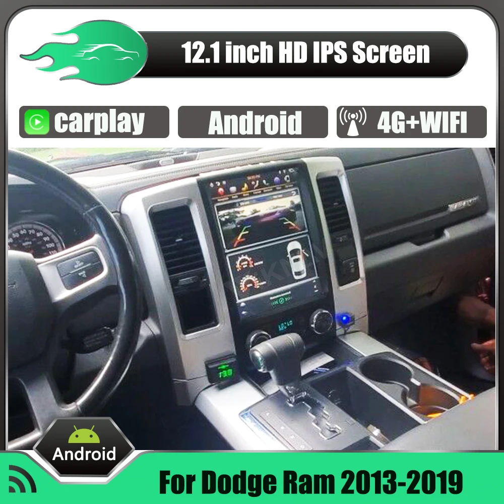

12.1 Inch Car Stereo Radio For Dodge RAM 2013-2019 Android IPS Touch Screen Multimedia Video Player GPS Navigation Head Unit