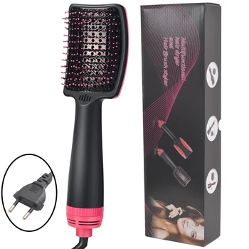 

Hair Styling Brush 2 In 1 Curly Hair Anion Hot Air Comb Straight Hair Massage Comb Salon Styling Women Girls Hair Blowing Comb
