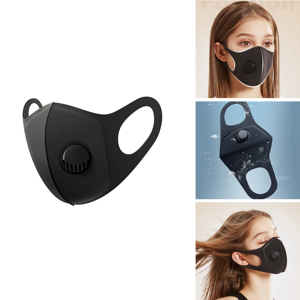 

50/100pcs PM2.5 Anti Haze Mask Breath Valve Anti-Dust Mouth Mask Activated Carbon Filter Respirator Mouth-Muffle Black Mask Face