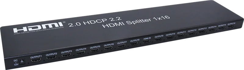 4K 60Hz HDCP 2,2 HDMI 2,0 1x16 сплиттер видео дистрибьютор 3D HDR 1080P 1 в 16 Выход видео конвертер DVD ноутбук ПК к ТВ HD tv