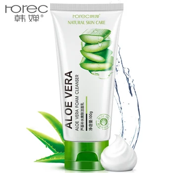 

NEW Aloe Facial Foam Cleanser Gel Deep Pore Cleansing Remove Blackheads Face Wash Skin Care EY669