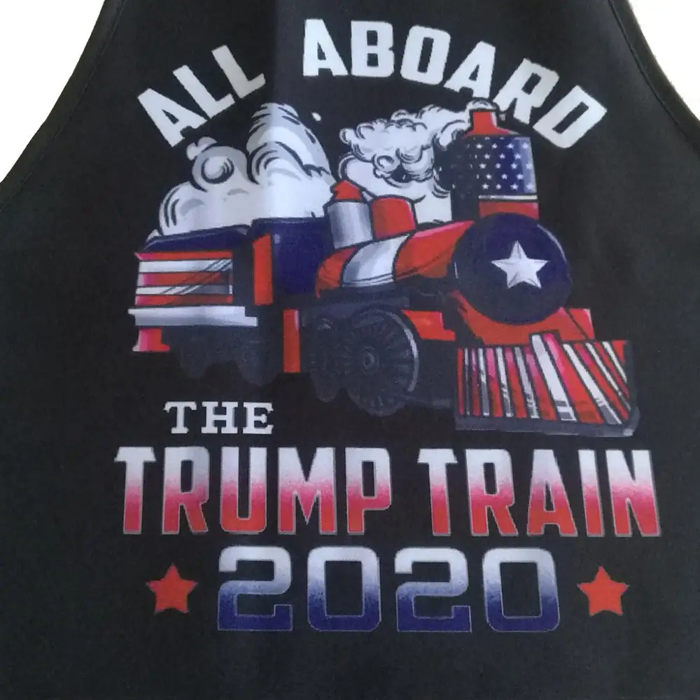 All Aboard The Trump Train Apron For Women Man BBQ Cleaning Cooking Apron Kitchen Baking Accessories Fans Gift