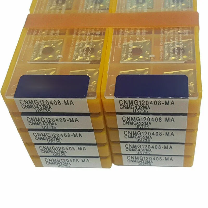

Copper Carbide Inserts Aluminum Set Equipment 100Pcs CNMG120408-MA US735