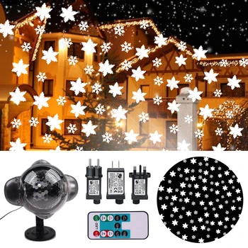 

Snowing LED Projector Lamp Light Waterproof Decoration With Remote Control For Christmas Halloween Wedding Birthday Carden Party