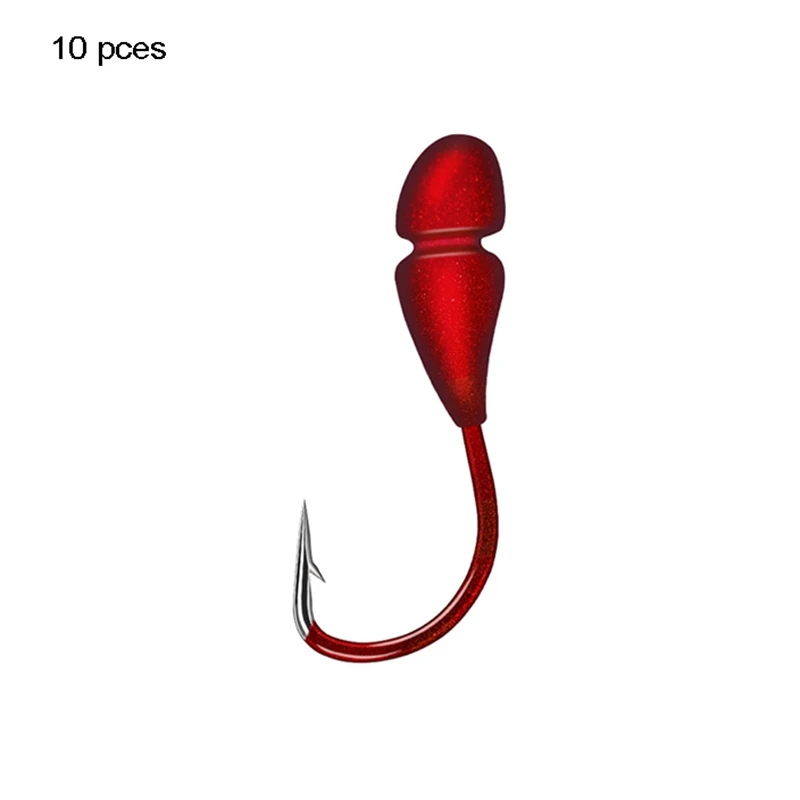 10pcs/Lot Fishing Hook High Carbon Steel Barbed Overturned Fishhook Fishing Accessories Supplies Lure Carp Fishing Tackle