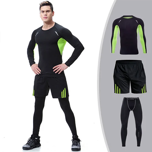 Зимний Yd комплект для бега для мужчин крутой Быстросохнущий мужской s спортивный костюм Фитнес-плотно спортивная одежда тренировочный костюм тренировка Мужская спортивная одежда - Цвет: 3