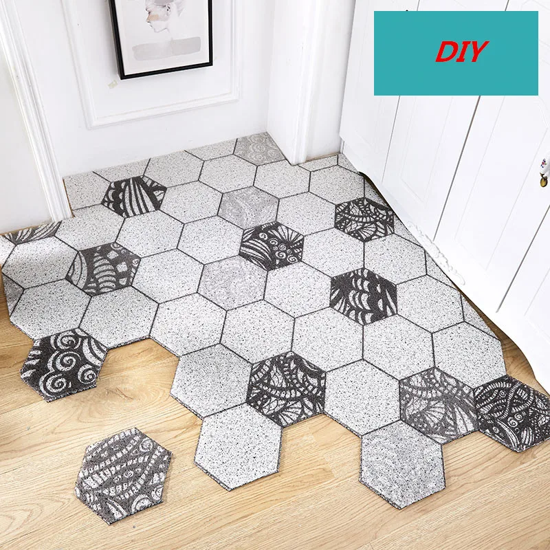 Скандинавский стиль DIY ПВХ проволочная петля коврик для входной двери