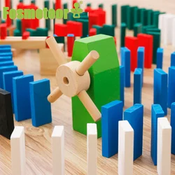 Fosmeteor – blocs dominos arc en ciel en bois pour enfants, jouet éducatif/coloré, jouet d'apprentissage précoce, 480 pièces 