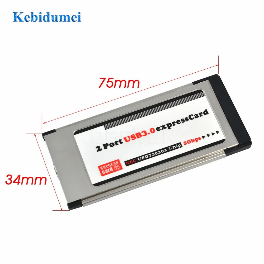 Адаптер Kebidumei PCI Express для карт USB 3 0 E 5 Гбит/с PCMCIA два 2 порта чипсетов NEC разъем 34 мм