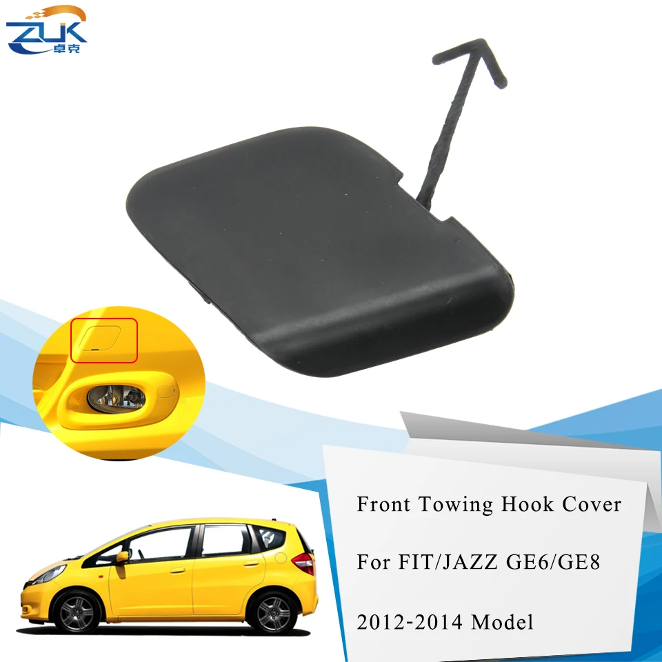 ZUK Front Bumper Towing Hook Cover For HONDA FIT JAZZ 2012 2014 GE6 GE8
