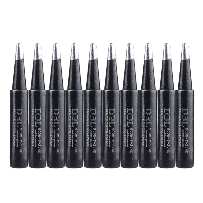 10pcs/lot 900M-T-2.4D Lead-free Black Soldering Iron Tips Welding Tip for Hakko 936 937 852D Soldering Station