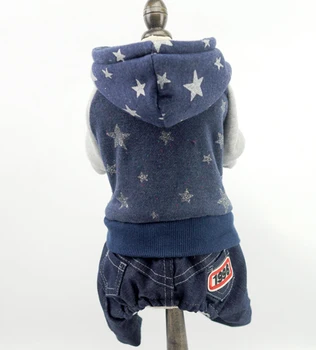 

Pet Dog Hoodie Jumpsuit Stars Design Cat Puppy Winter Coat Jacket Warm Clothes Outfit