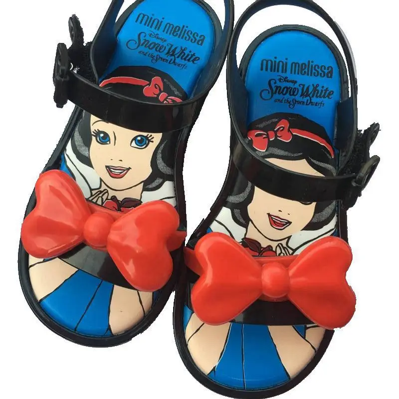 Mini Melissa2019 новые сандалии с Микки Маусом для девочек Прозрачные Сандалии Детская пляжная обувь для девочек Минни Мелисса мягкие конфеты обувь SH19010 - Цвет: black