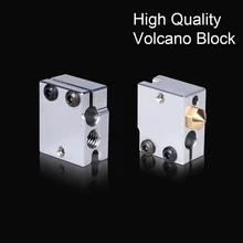 Высокое качество вулканический обогреватель блок для E3D Volcano hotend V6 экструдер подходит PT100 сенсорный терморезистор 3D-принтеры Запчасти блок нагревания