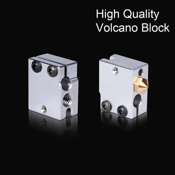 

High Quality Volcano Heater Block For E3D Volcano Hotend V6 Extruder Fit PT100 Sensor Thermistor 3D Printer Parts Heated Block