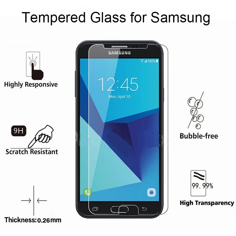 

Tempered Glass Film for Samsung Galaxy A7 A9 2018 M20 A10 A20 A20E A50 A70 A30 A40 A60 A80 Screen Protector protective 9H 2.5D