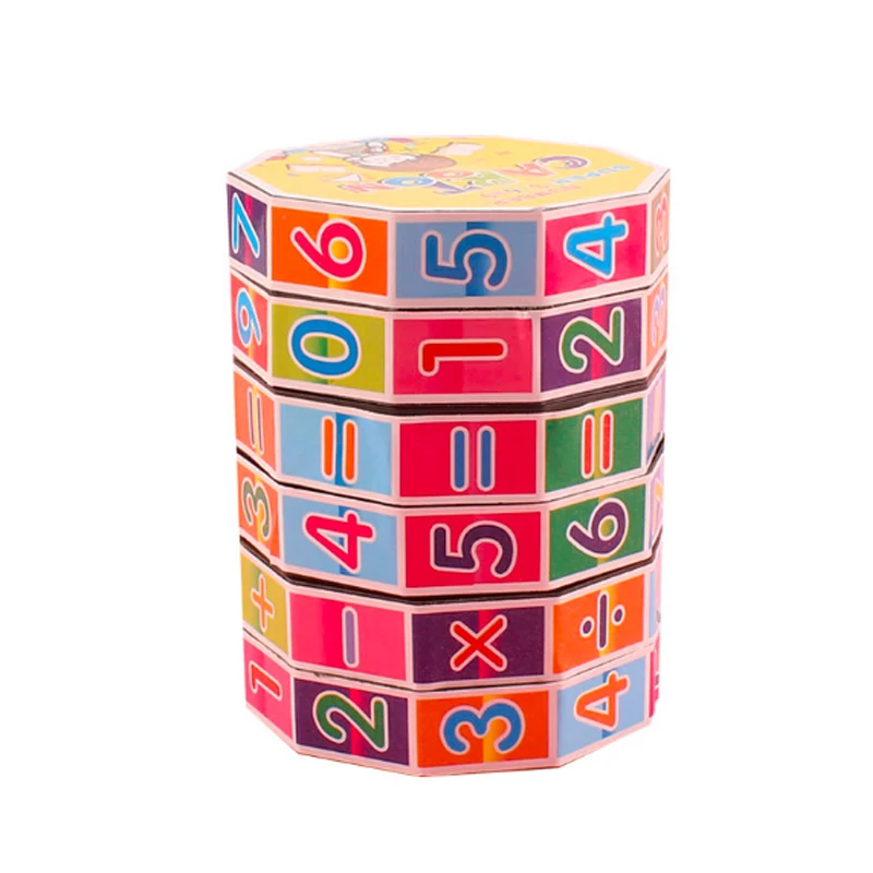 

Party Small Gifts Digital Cylinder Toys Children Learning Toy Slides Puzzle Math Cubes Educational Cylinder Cube For Kids