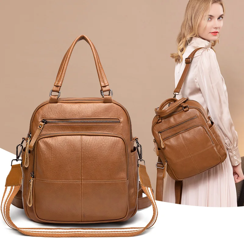 Весткрик высокое качество маленький рюкзак для женщин кошелек 3 в 1 винтажные сумки трансформер Дорожная сумка на плечо леди